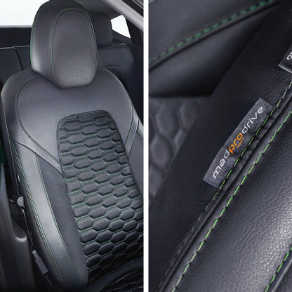 Racing - Perforated Anthracite x Green - Seat Skins